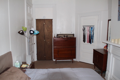 Front bedroom showing closets